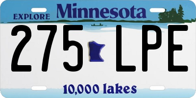 MN license plate 275LPE