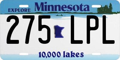 MN license plate 275LPL