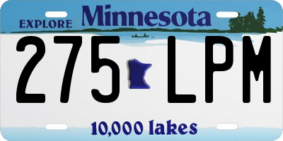 MN license plate 275LPM