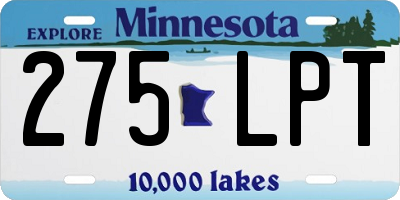 MN license plate 275LPT