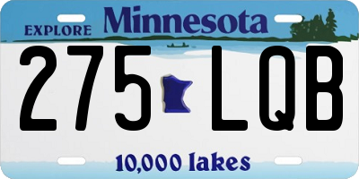 MN license plate 275LQB