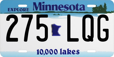 MN license plate 275LQG
