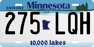MN license plate 275LQH