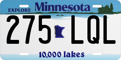 MN license plate 275LQL