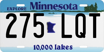 MN license plate 275LQT