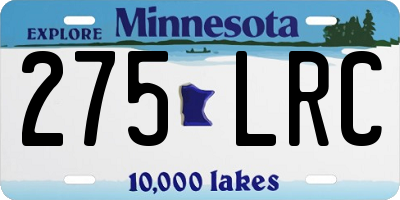 MN license plate 275LRC