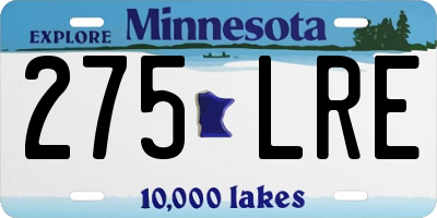 MN license plate 275LRE