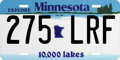MN license plate 275LRF