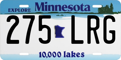 MN license plate 275LRG