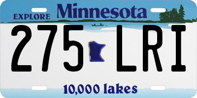 MN license plate 275LRI