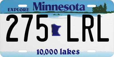 MN license plate 275LRL