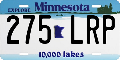 MN license plate 275LRP