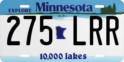 MN license plate 275LRR