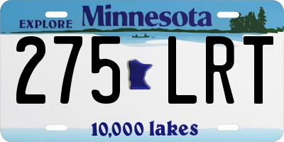 MN license plate 275LRT