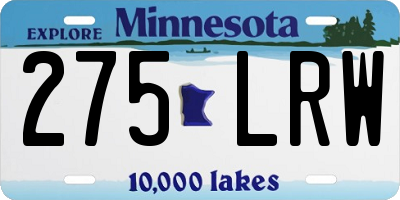 MN license plate 275LRW