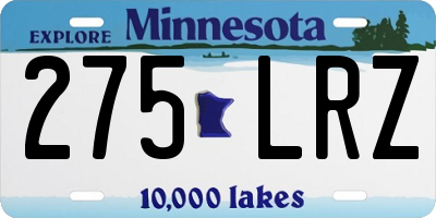 MN license plate 275LRZ