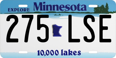 MN license plate 275LSE