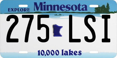 MN license plate 275LSI