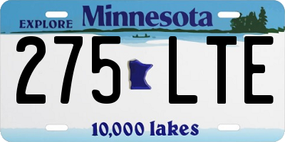 MN license plate 275LTE