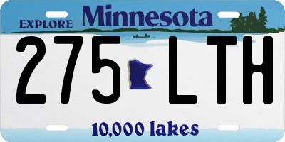 MN license plate 275LTH