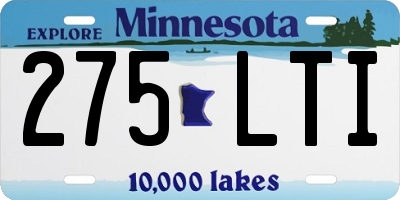 MN license plate 275LTI