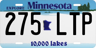 MN license plate 275LTP