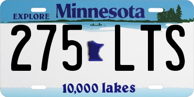 MN license plate 275LTS