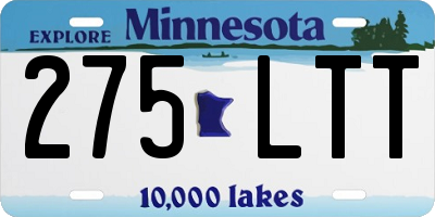 MN license plate 275LTT