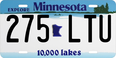 MN license plate 275LTU