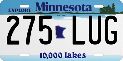 MN license plate 275LUG
