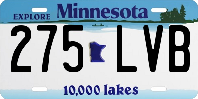 MN license plate 275LVB