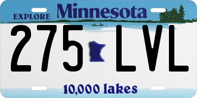 MN license plate 275LVL