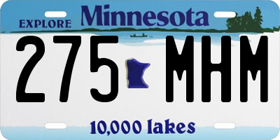 MN license plate 275MHM