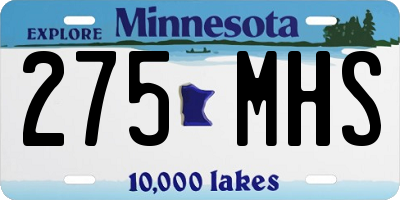 MN license plate 275MHS