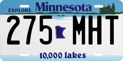 MN license plate 275MHT