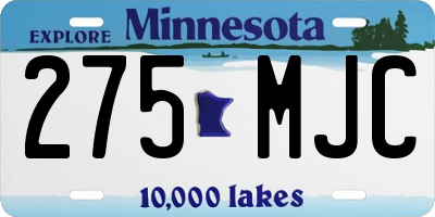 MN license plate 275MJC