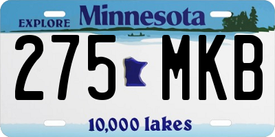 MN license plate 275MKB