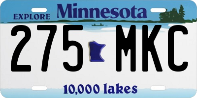 MN license plate 275MKC