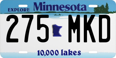 MN license plate 275MKD