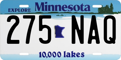 MN license plate 275NAQ