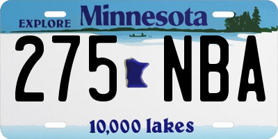 MN license plate 275NBA