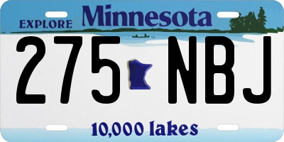 MN license plate 275NBJ