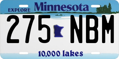 MN license plate 275NBM