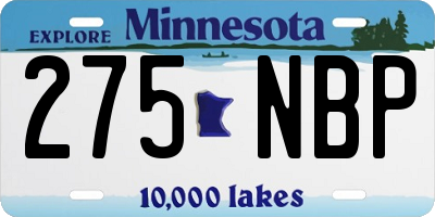 MN license plate 275NBP
