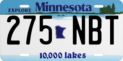 MN license plate 275NBT