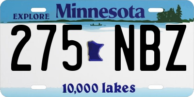 MN license plate 275NBZ