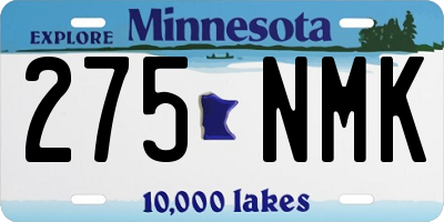 MN license plate 275NMK