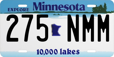 MN license plate 275NMM