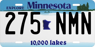 MN license plate 275NMN