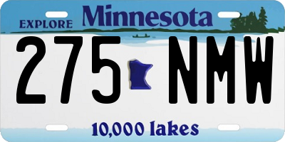 MN license plate 275NMW